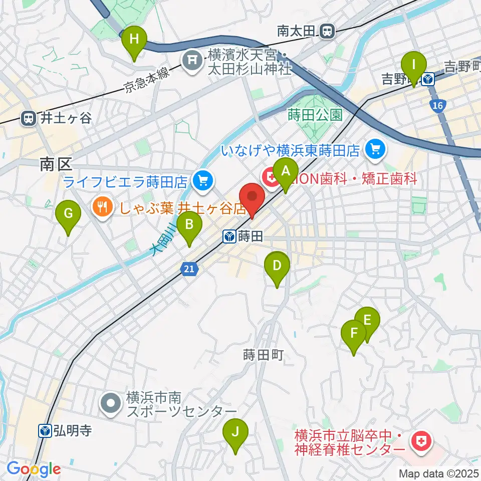 リトミック音楽教室リズムの森周辺のホテル一覧地図
