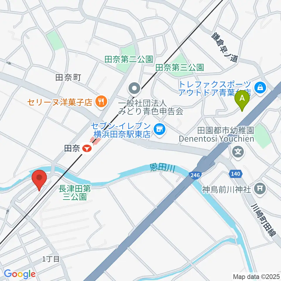長津田音楽教室タナジアート周辺のホテル一覧地図