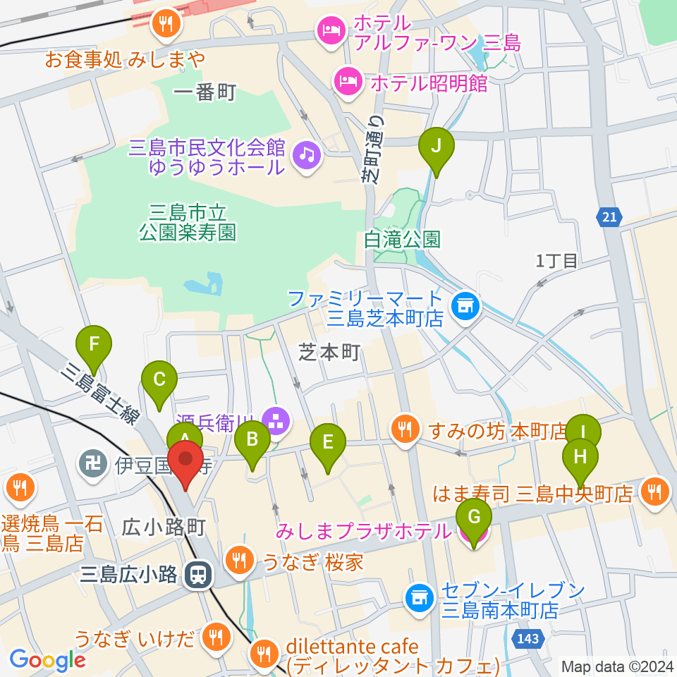 ゴリラハウス周辺のホテル一覧地図