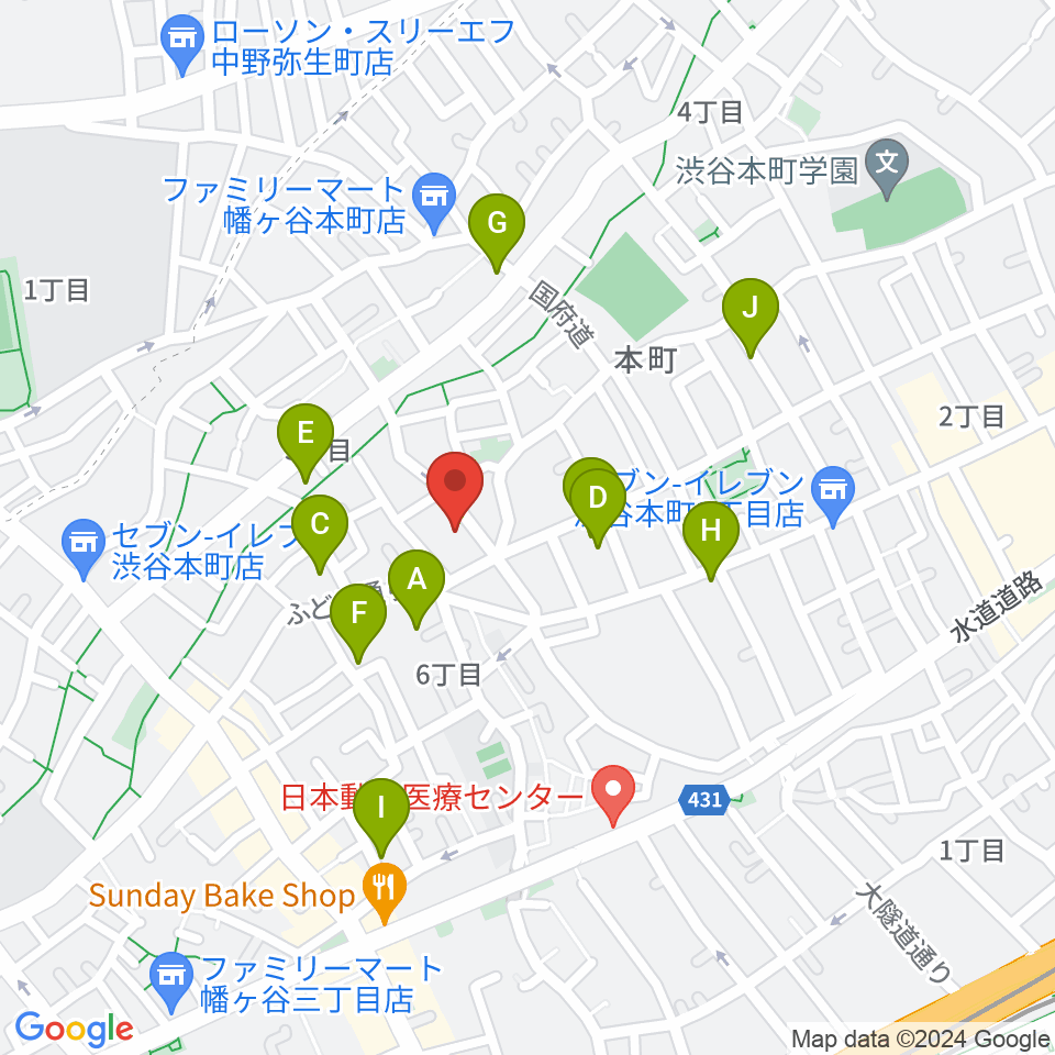 スタジオ543 初台店周辺のホテル一覧地図