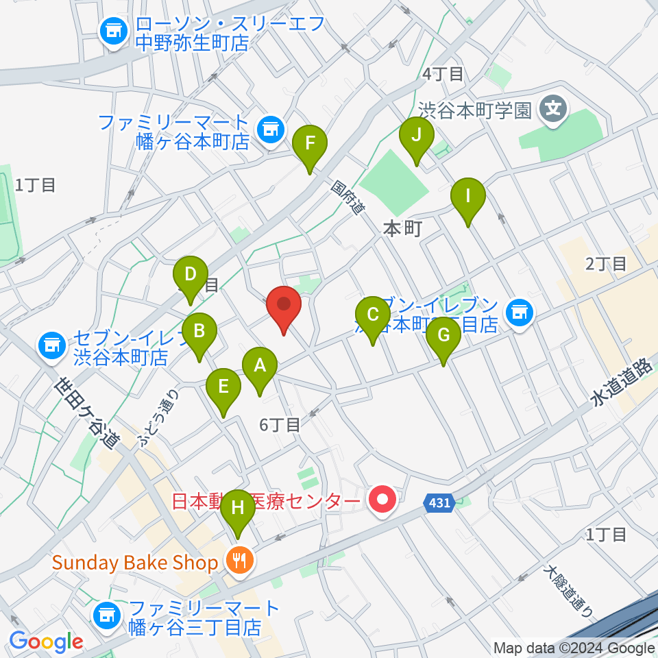 スタジオ543 初台店周辺のホテル一覧地図