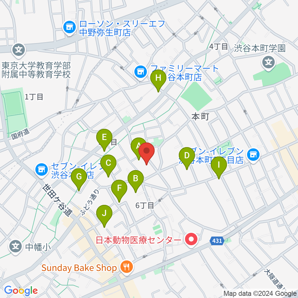 スタジオ543 初台店周辺のホテル一覧地図