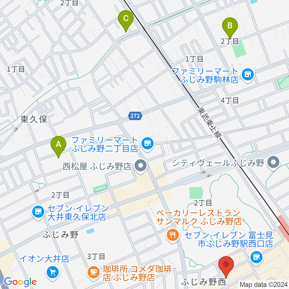 音楽教室リズム21周辺のホテル一覧地図