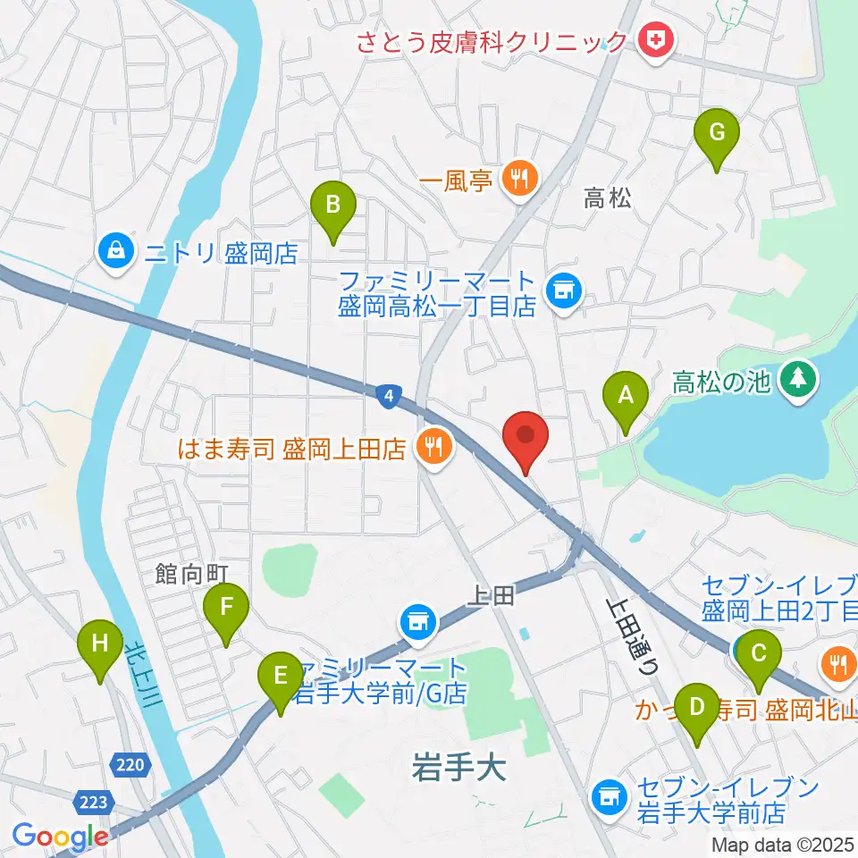 安倍管楽器サービス周辺のホテル一覧地図