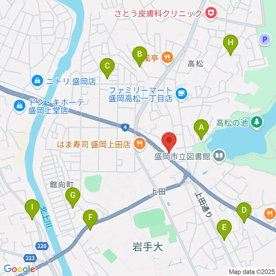 安倍管楽器サービス周辺のホテル一覧地図