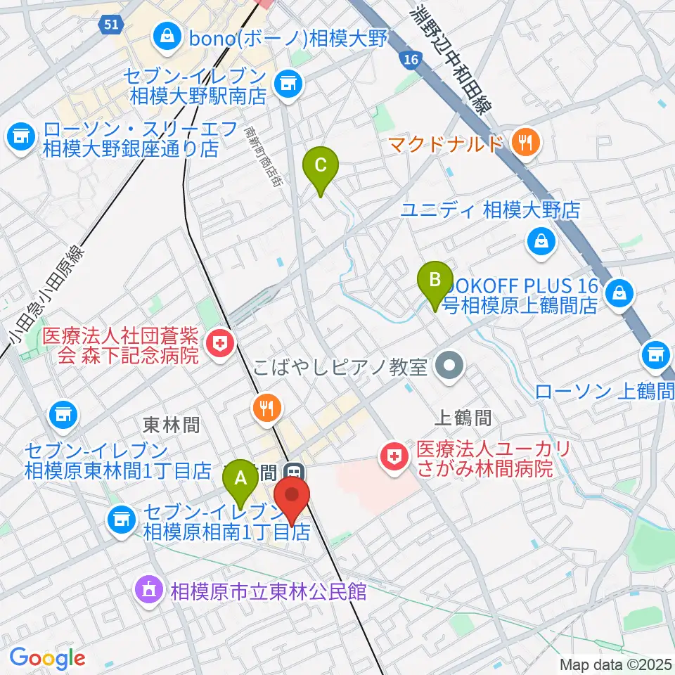 VSP音楽院周辺のホテル一覧地図