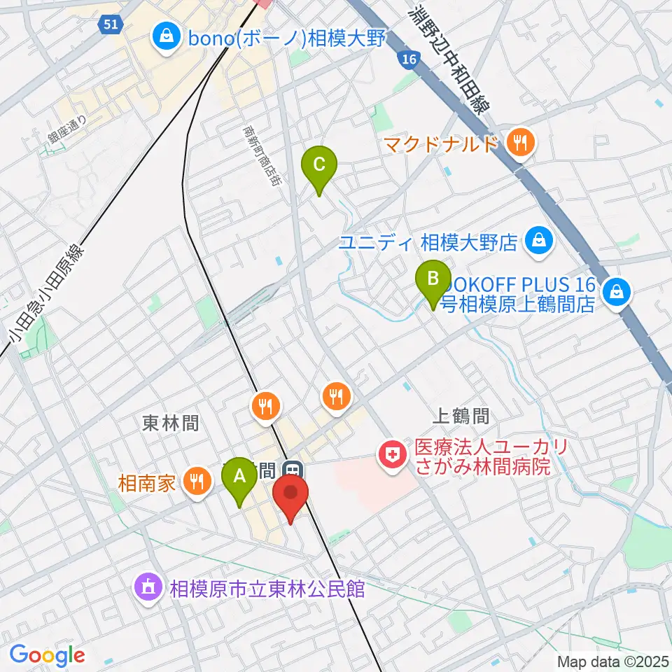 VSP音楽院周辺のホテル一覧地図