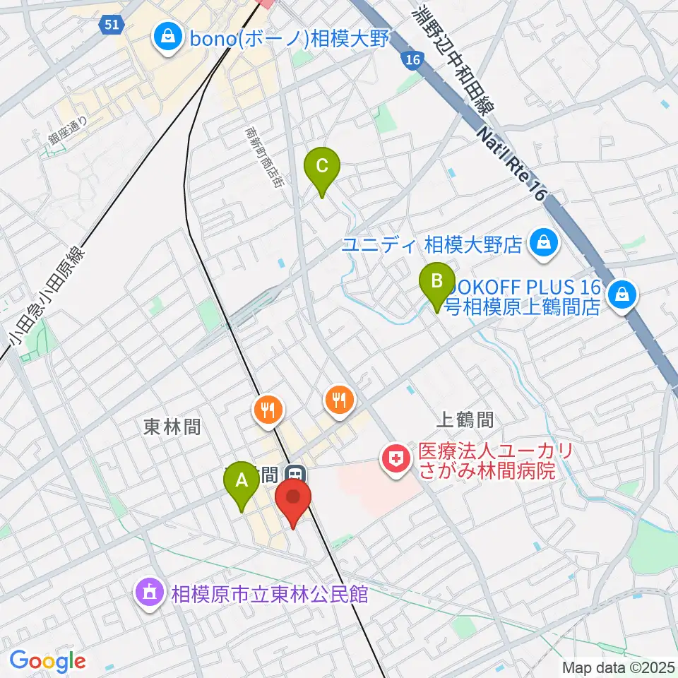 VSP音楽院周辺のホテル一覧地図