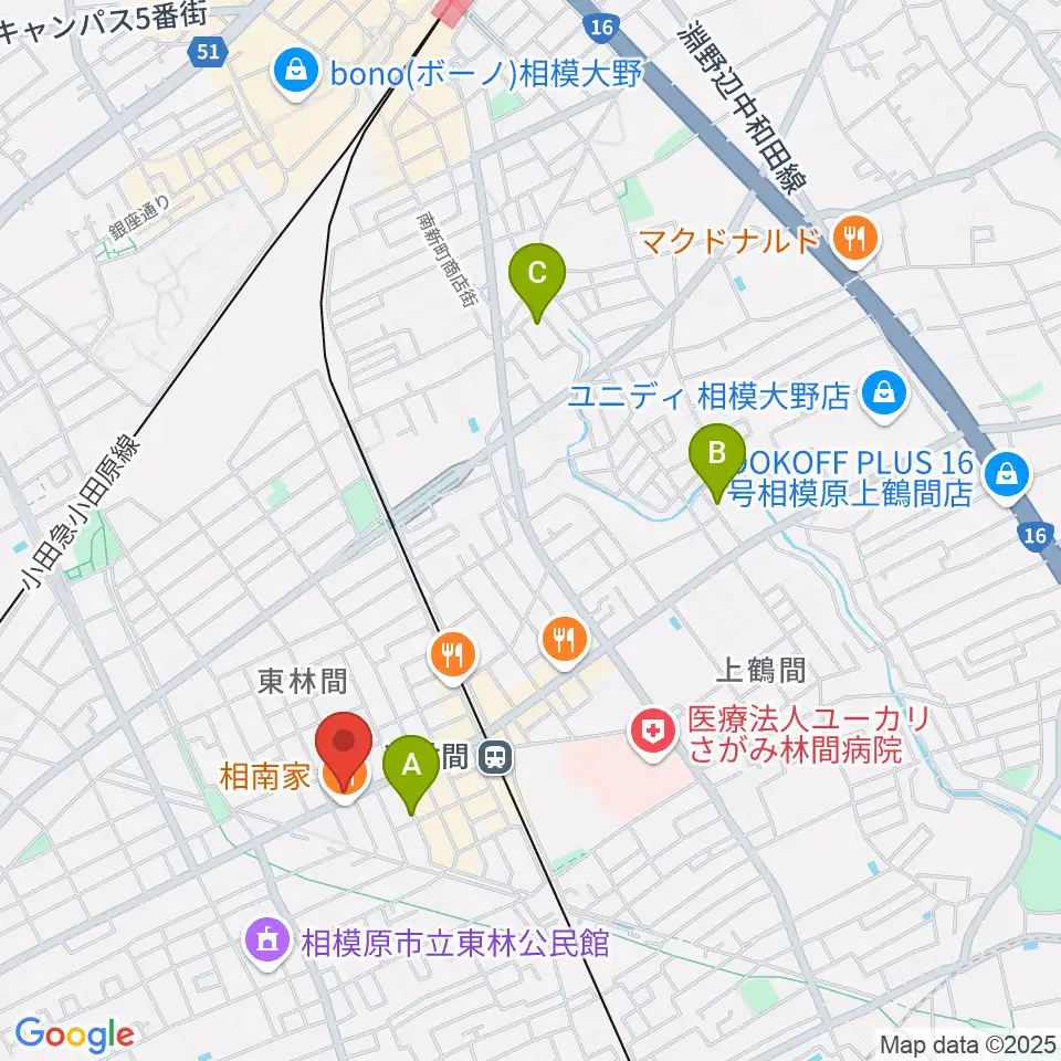 VSPピアノ工房周辺のホテル一覧地図