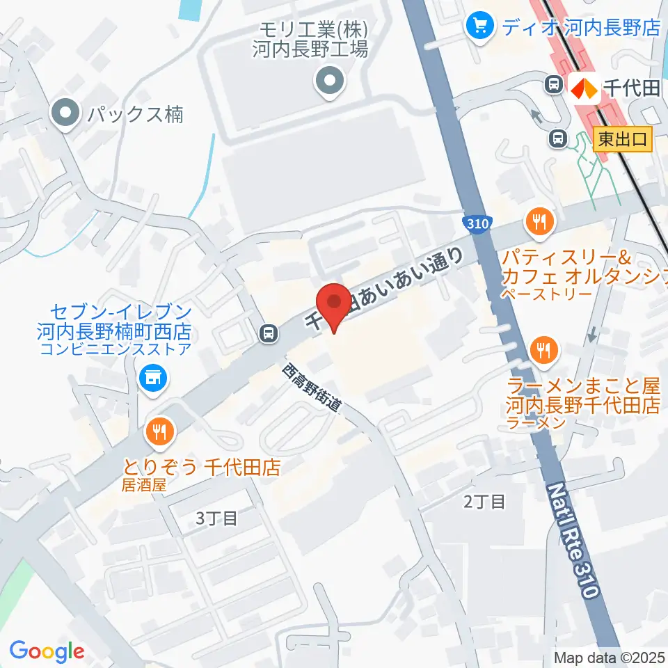 ニシバタ楽器周辺のホテル一覧地図