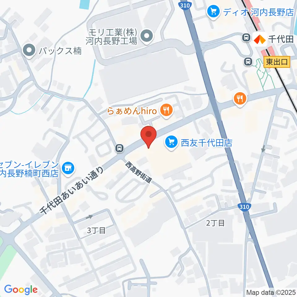 ニシバタ楽器周辺のホテル一覧地図
