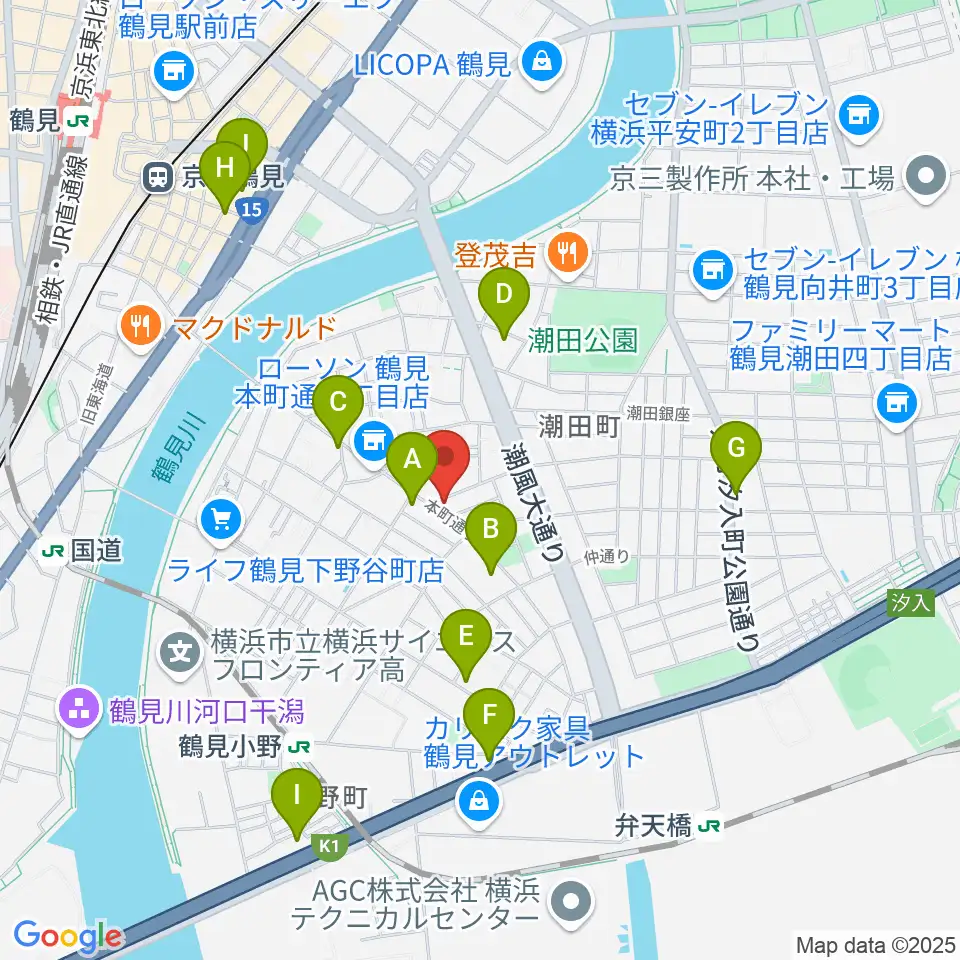カルチャースクール・ビーム周辺のホテル一覧地図