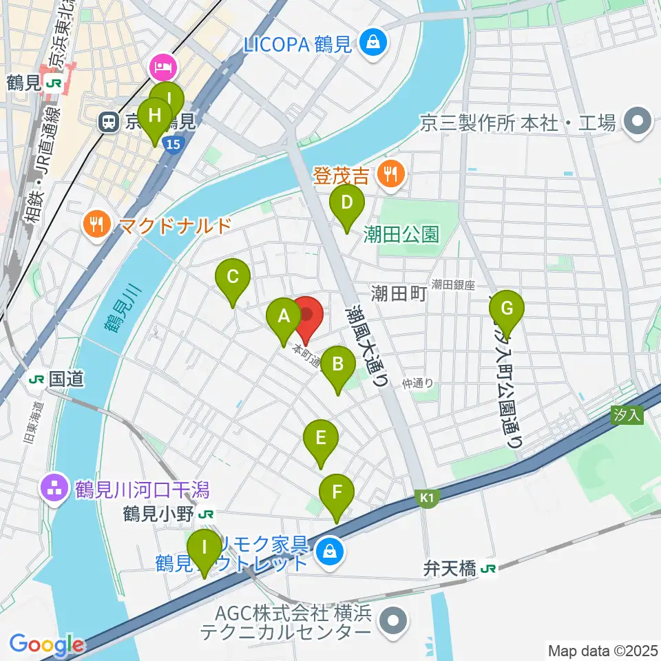 カルチャースクール・ビーム周辺のホテル一覧地図