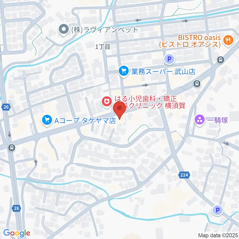 こんちぇると音楽教室周辺のホテル一覧地図