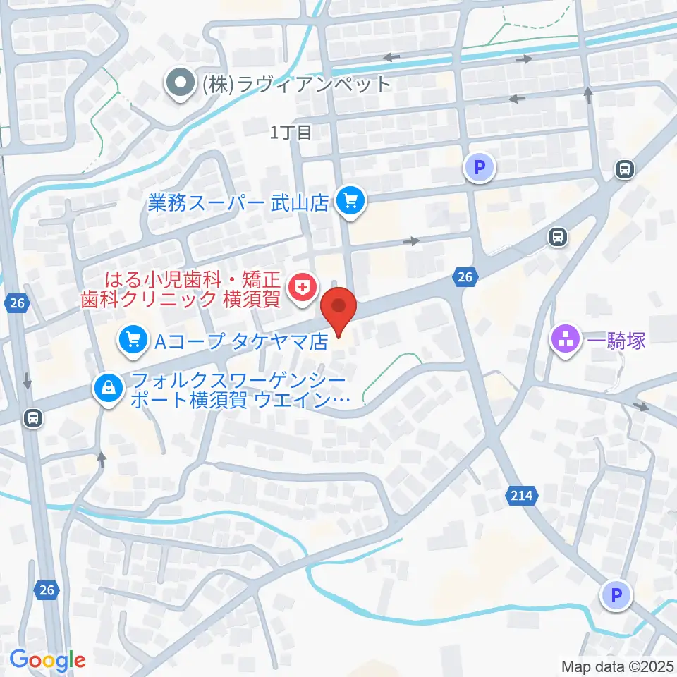 こんちぇると音楽教室周辺のホテル一覧地図