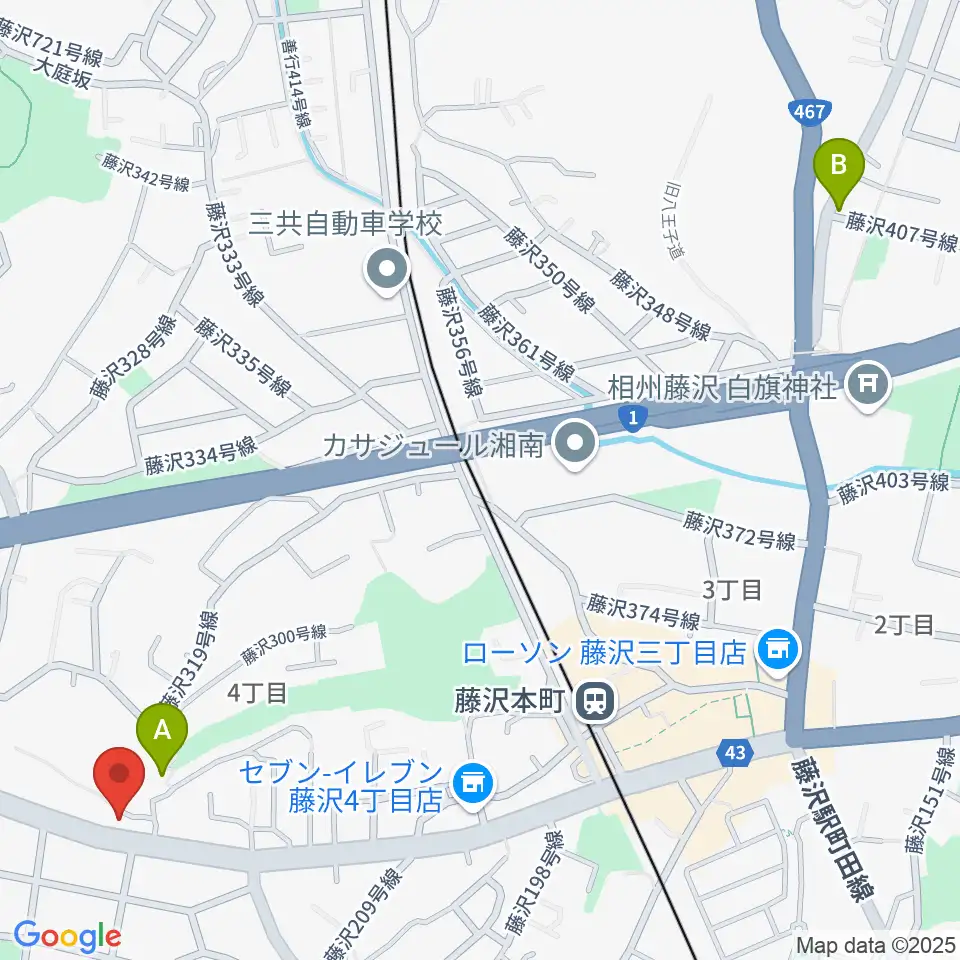 ドルチェ音楽教室 藤沢本町教室周辺のホテル一覧地図