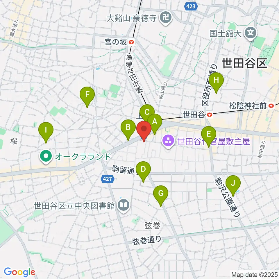 サミー音楽アカデミー周辺のホテル一覧地図