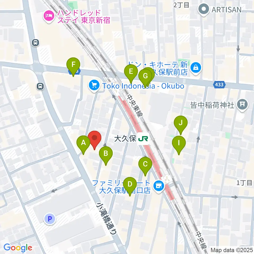 石森管楽器周辺のホテル一覧地図