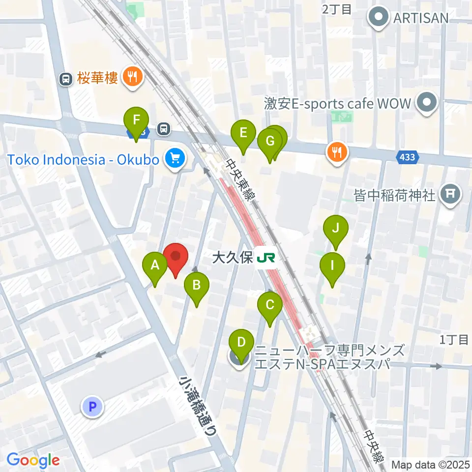 石森管楽器周辺のホテル一覧地図