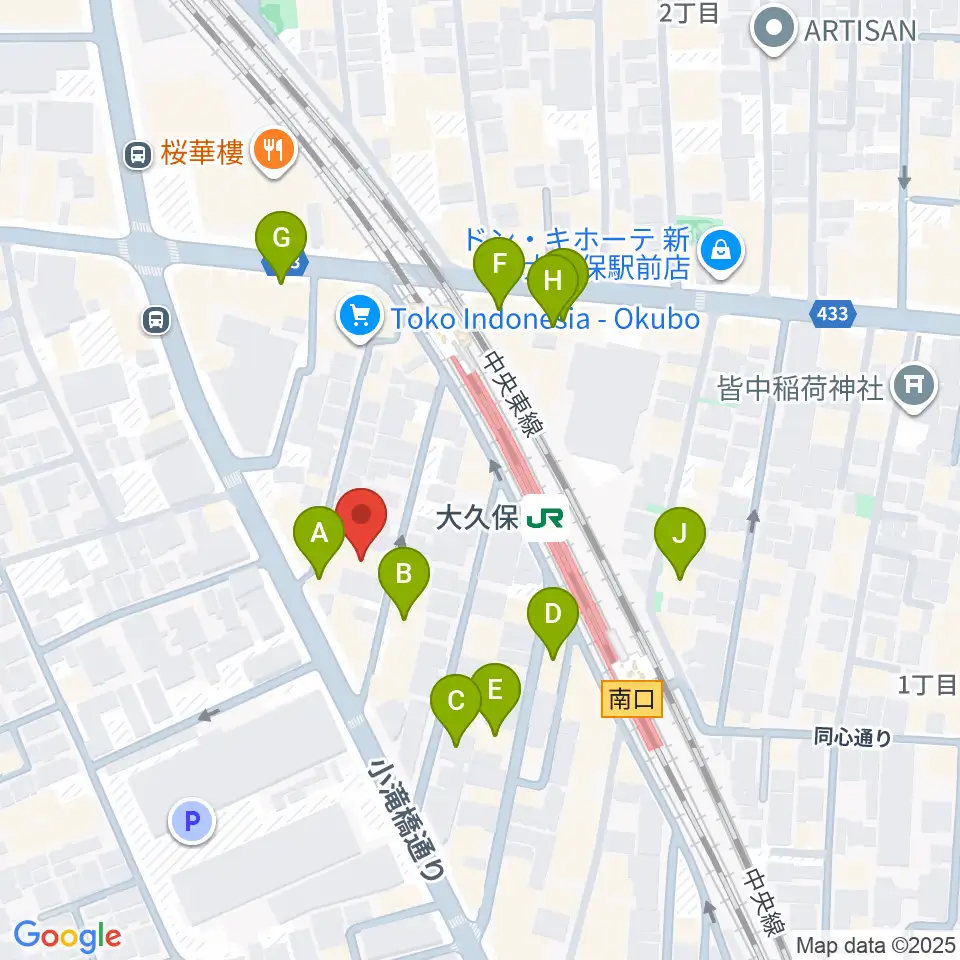 石森管楽器周辺のホテル一覧地図