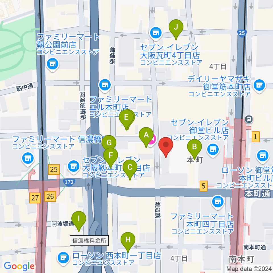 相愛大学附属音楽教室周辺のホテル一覧地図