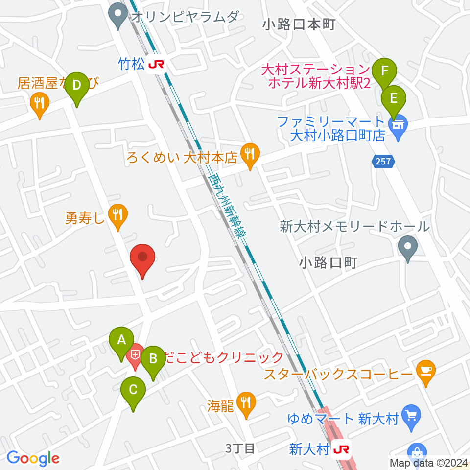 スタヂオギター教室周辺のホテル一覧地図