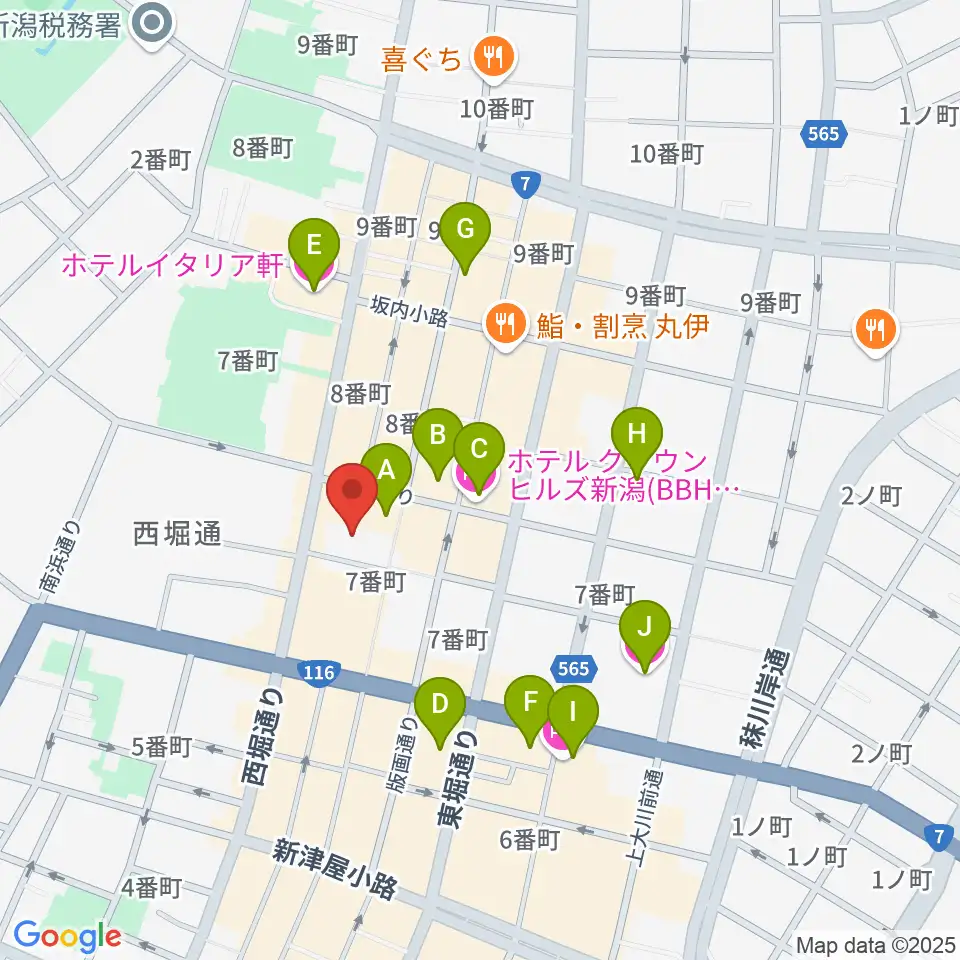 国際音楽・ダンス・エンタテイメント専門学校周辺のホテル一覧地図