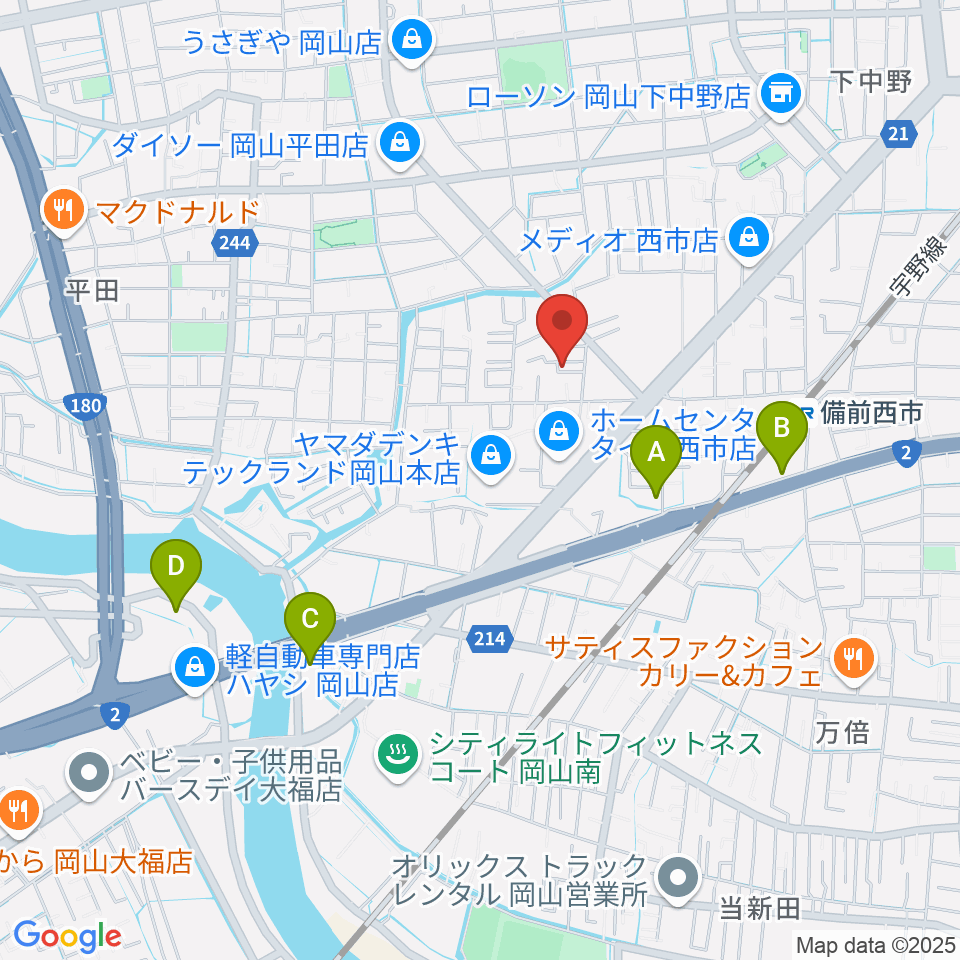 アマービレ音楽院周辺のホテル一覧地図