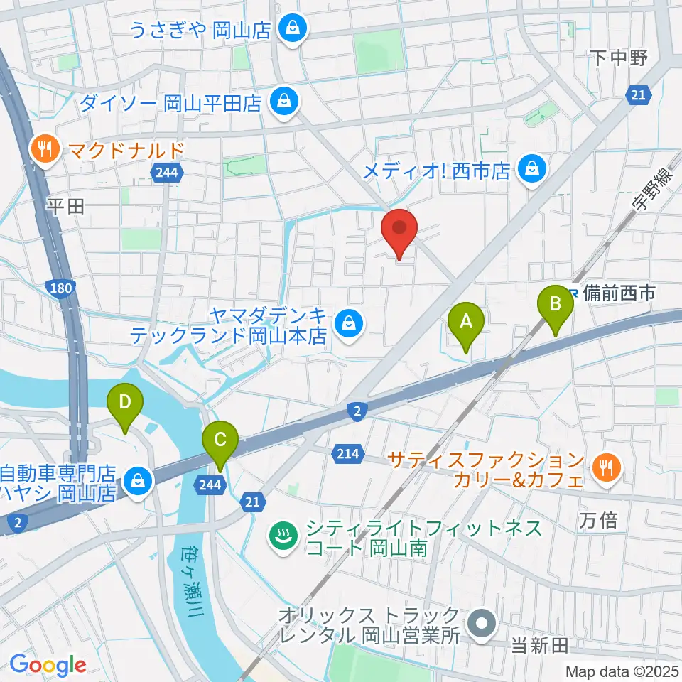 アマービレ音楽院周辺のホテル一覧地図