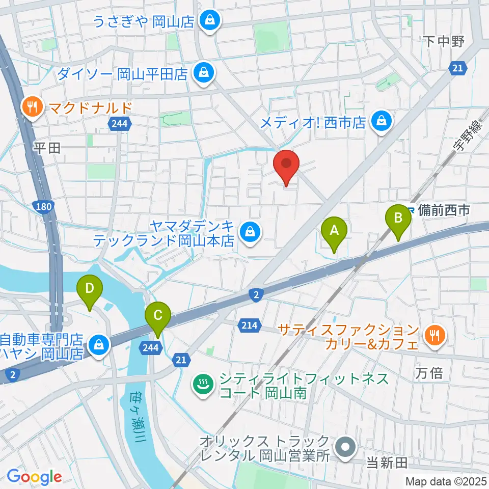 アマービレ音楽院周辺のホテル一覧地図