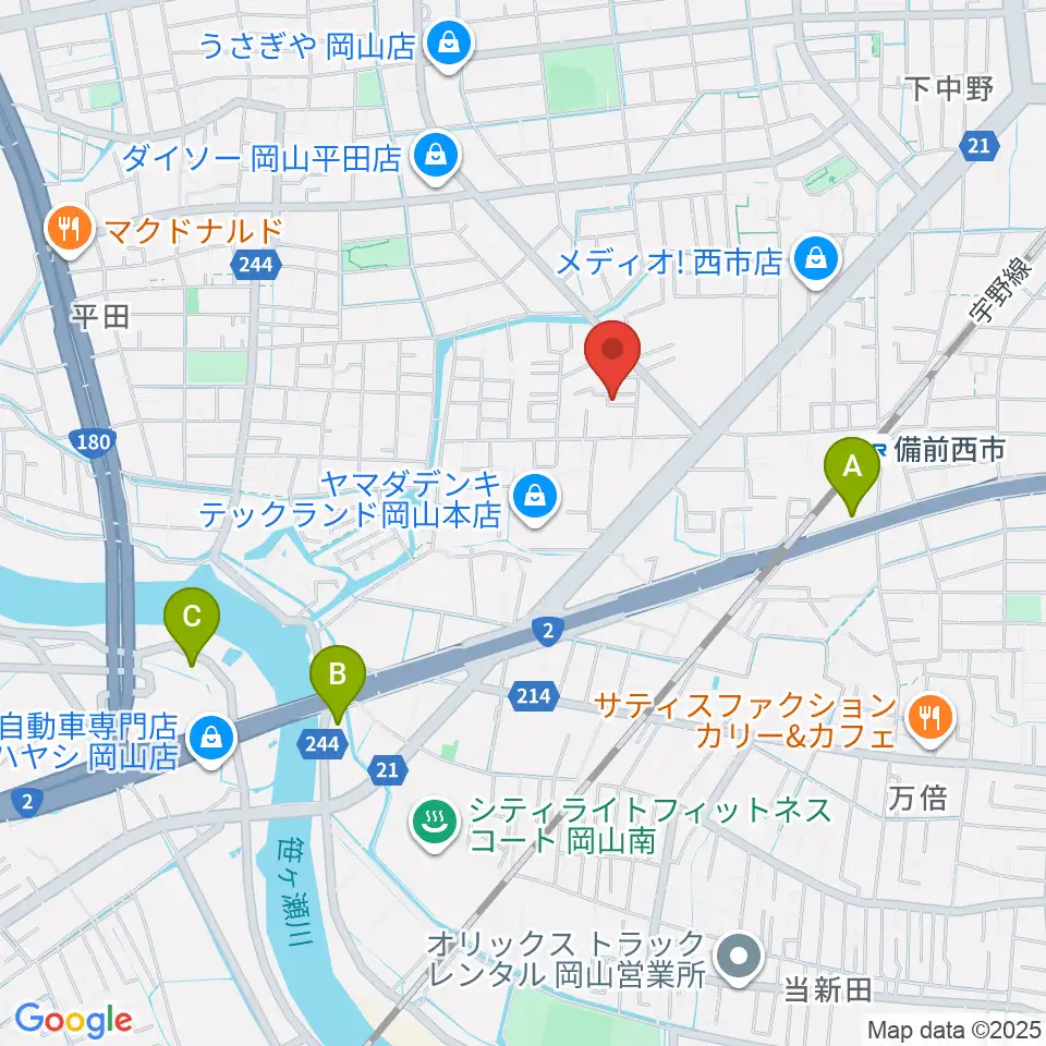 アマービレ音楽院周辺のホテル一覧地図
