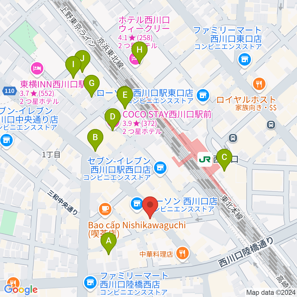 エムズパーカッションラボ周辺のホテル一覧地図