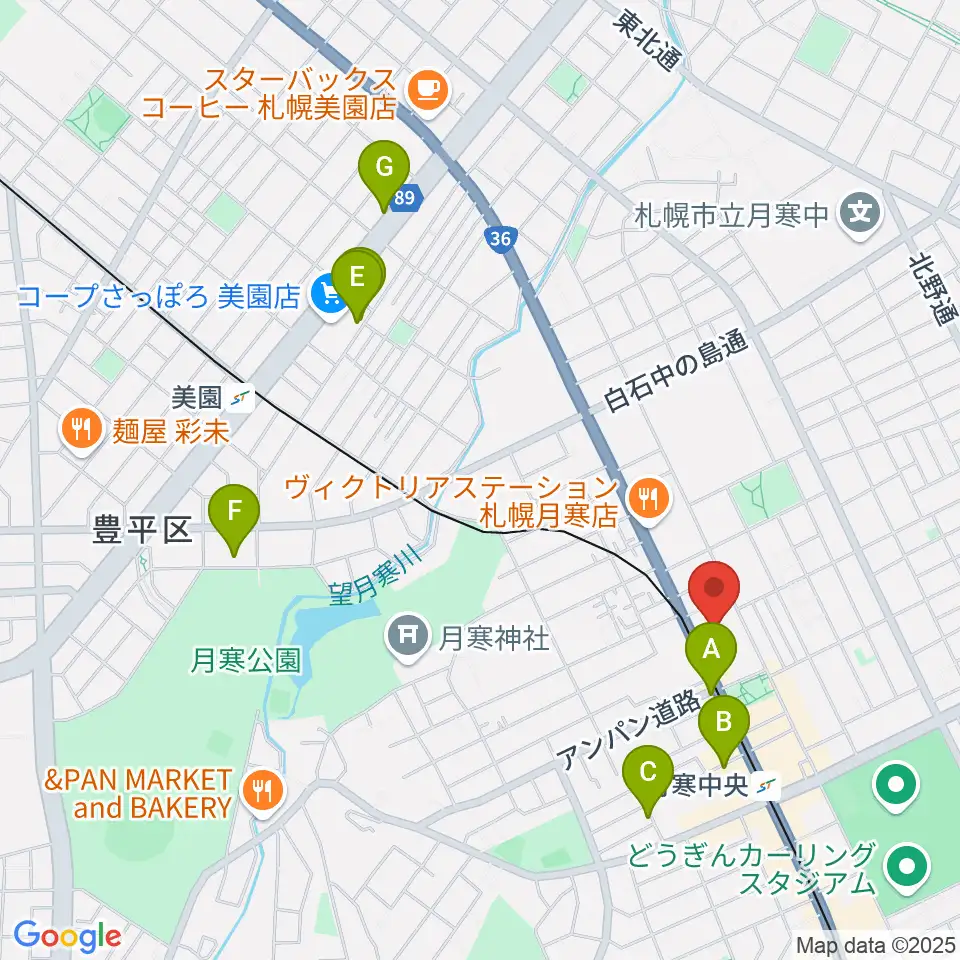 ライズ音楽院周辺のホテル一覧地図