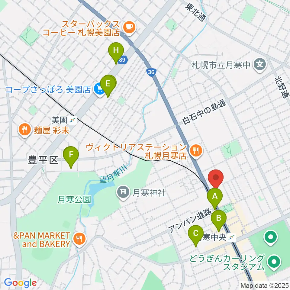 ライズ音楽院周辺のホテル一覧地図