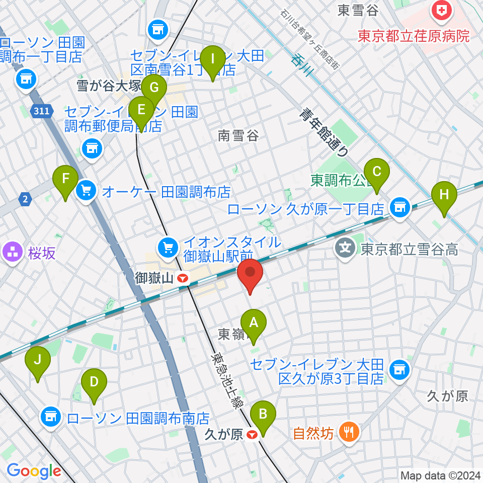 エミイ音楽教室周辺のホテル一覧地図