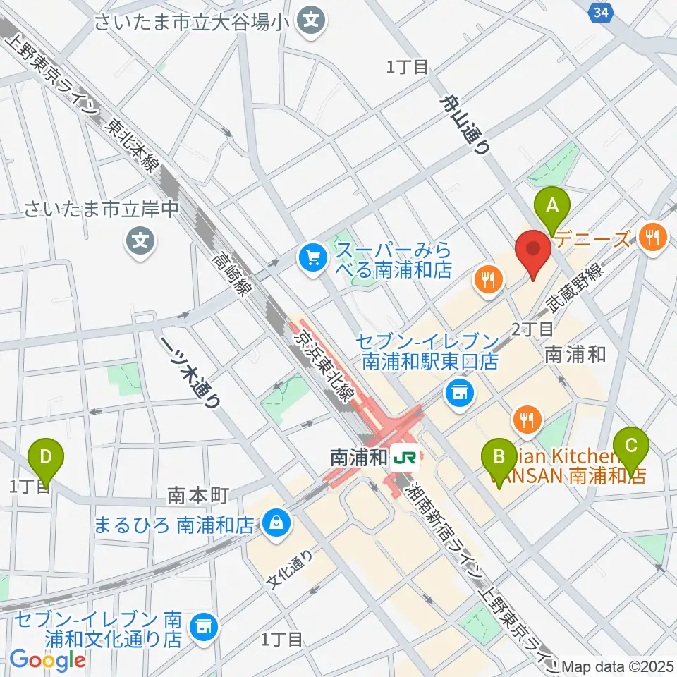 八木音楽教室周辺のホテル一覧地図