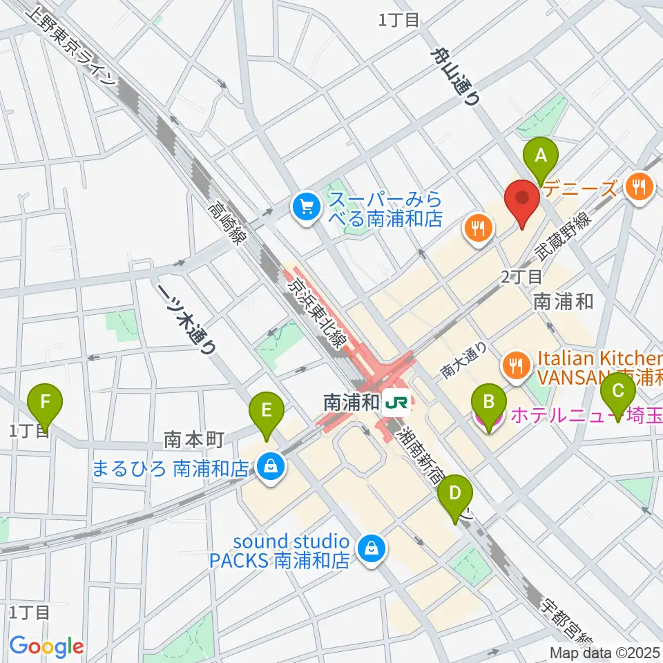 八木音楽教室周辺のホテル一覧地図