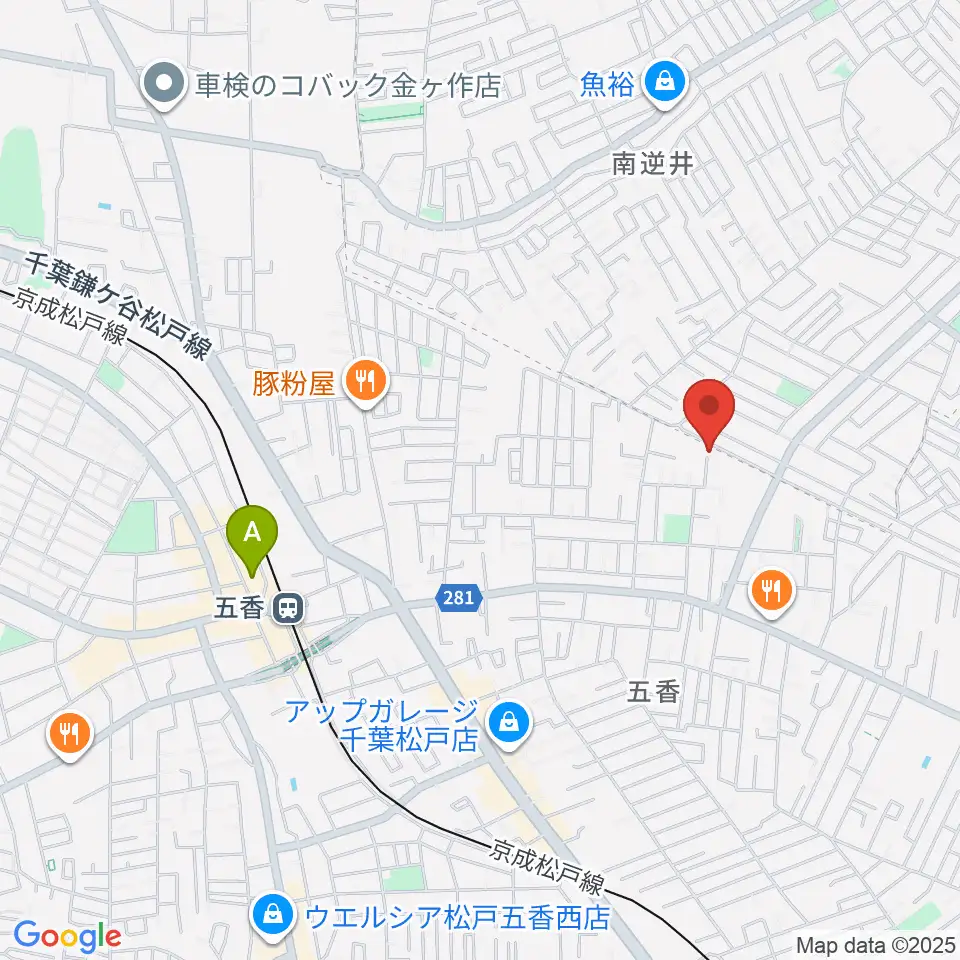 KSK松戸音楽教室周辺のホテル一覧地図