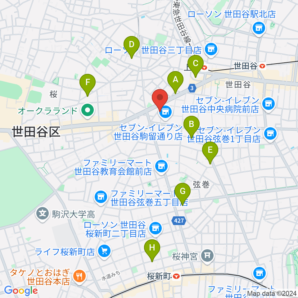 ハイエースサウンドシステムズ周辺のホテル一覧地図