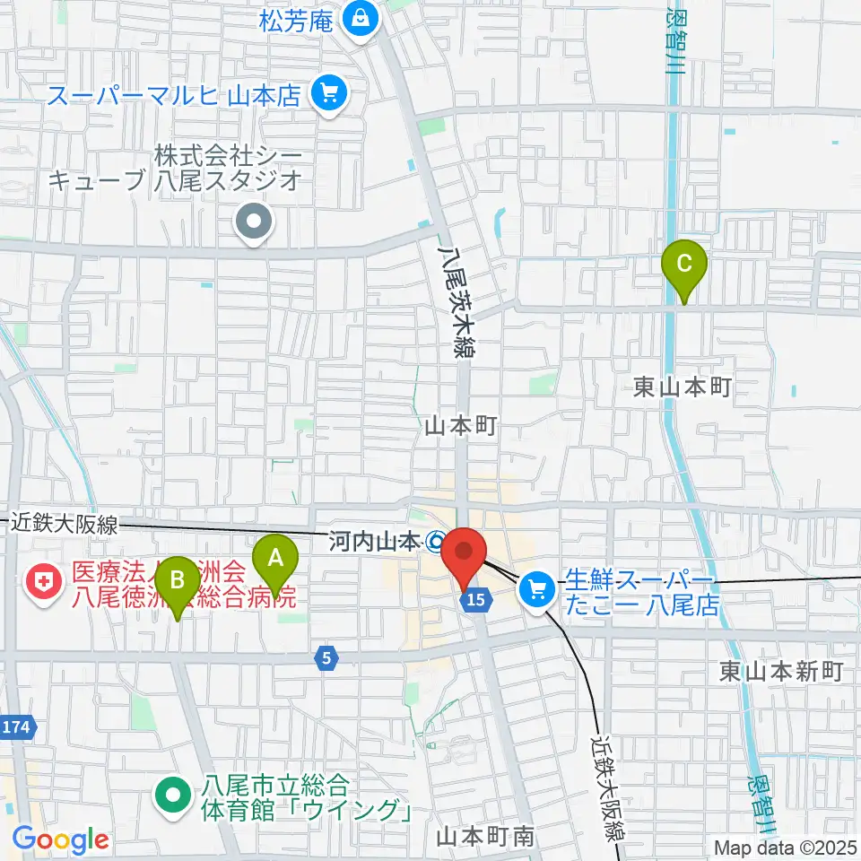 F2おんがく教室周辺のホテル一覧地図