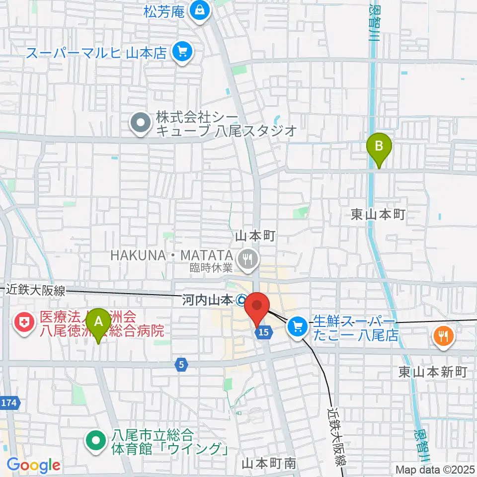 F2おんがく教室周辺のホテル一覧地図