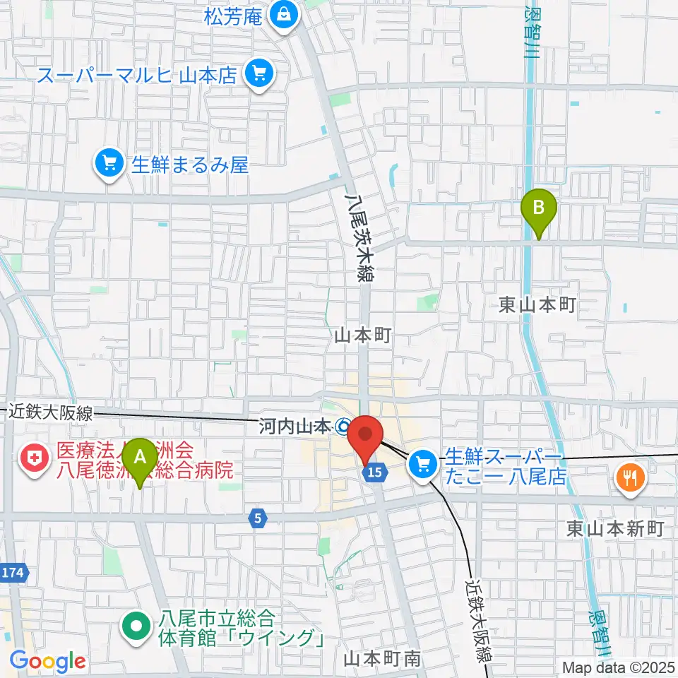 F2おんがく教室周辺のホテル一覧地図