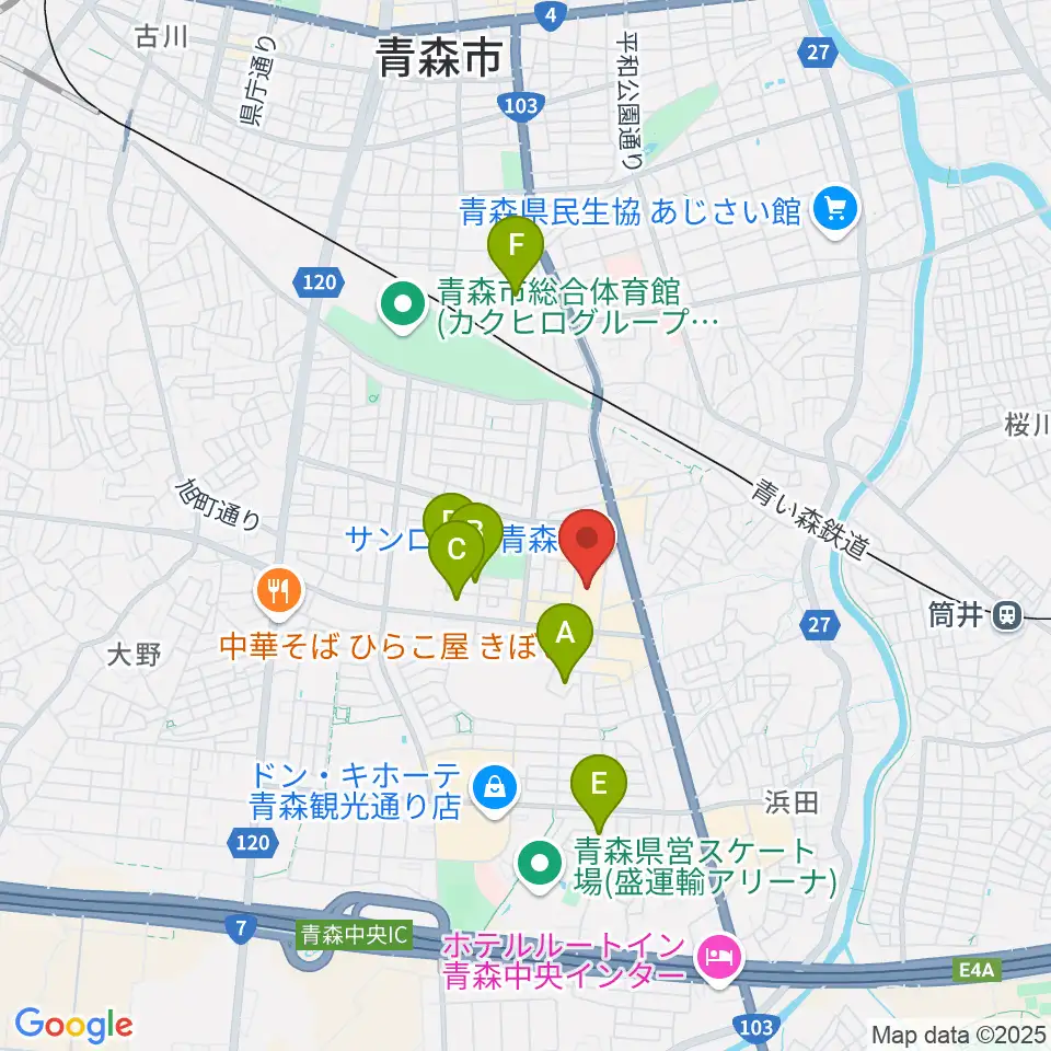 カルチャーセンターRAB学苑周辺のホテル一覧地図