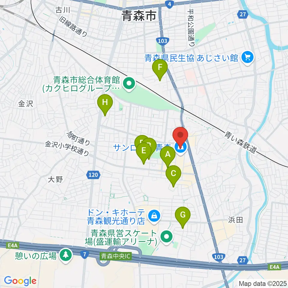 カルチャーセンターRAB学苑周辺のホテル一覧地図
