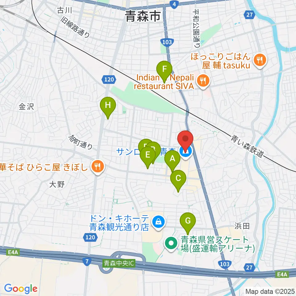 カルチャーセンターRAB学苑周辺のホテル一覧地図