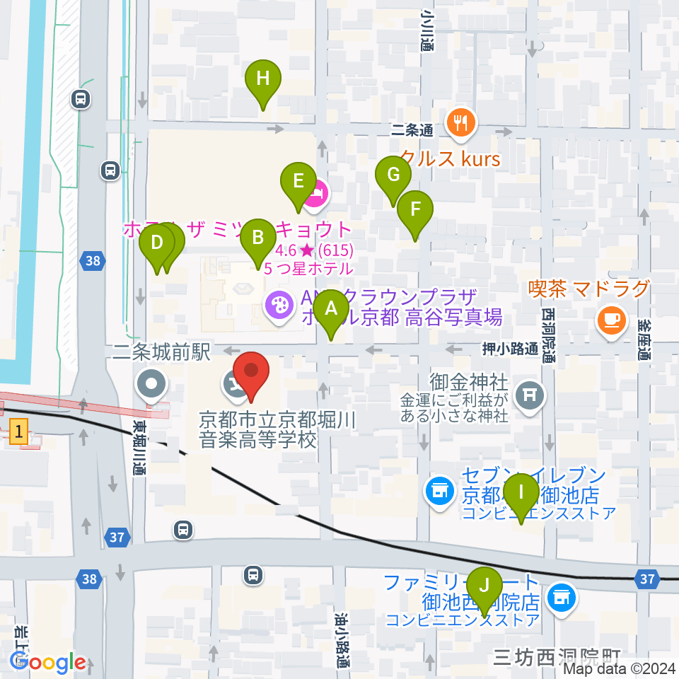 京都子どもの音楽教室周辺のホテル一覧地図