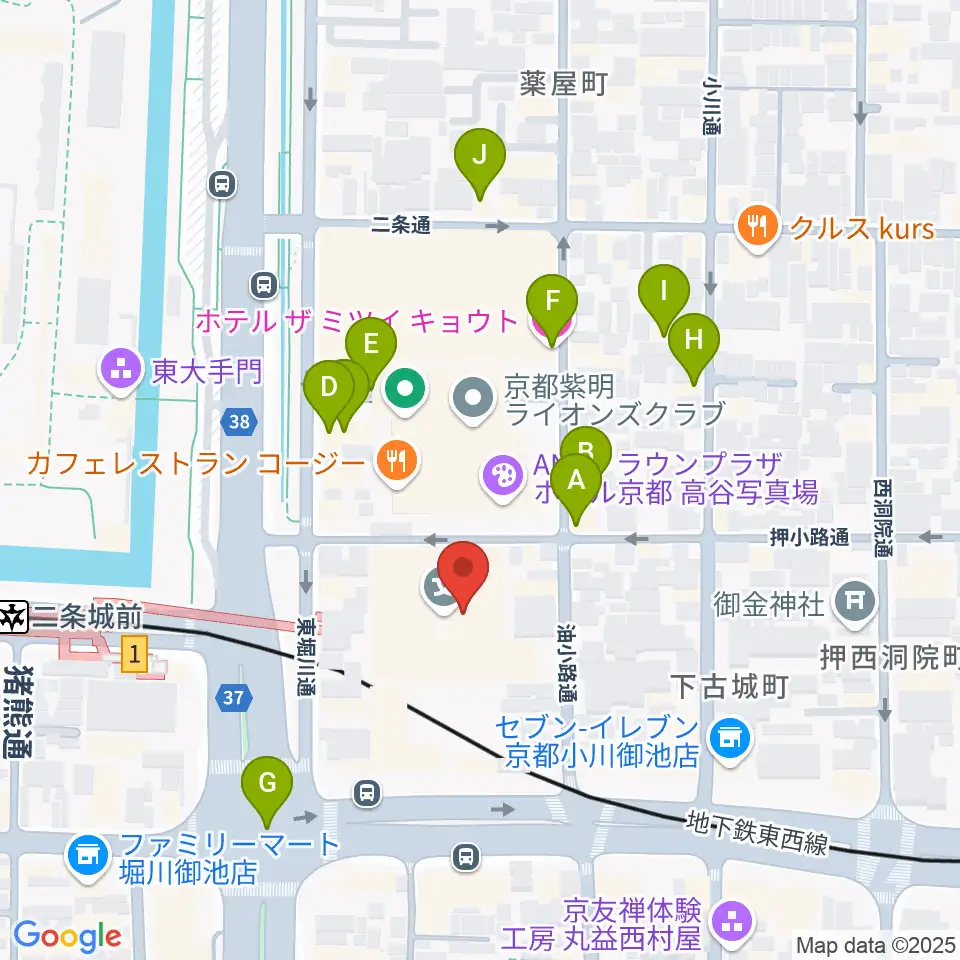京都子どもの音楽教室周辺のホテル一覧地図