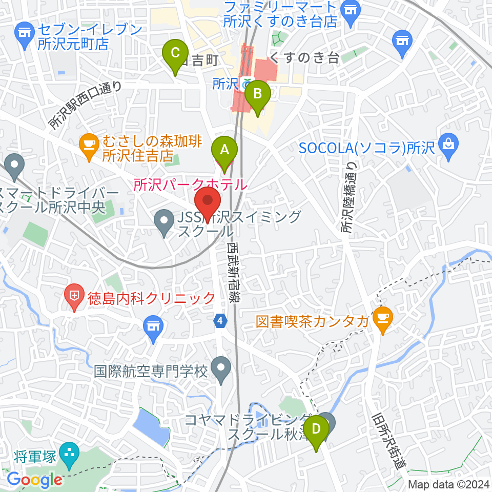 MTミュージックスクール周辺のホテル一覧地図