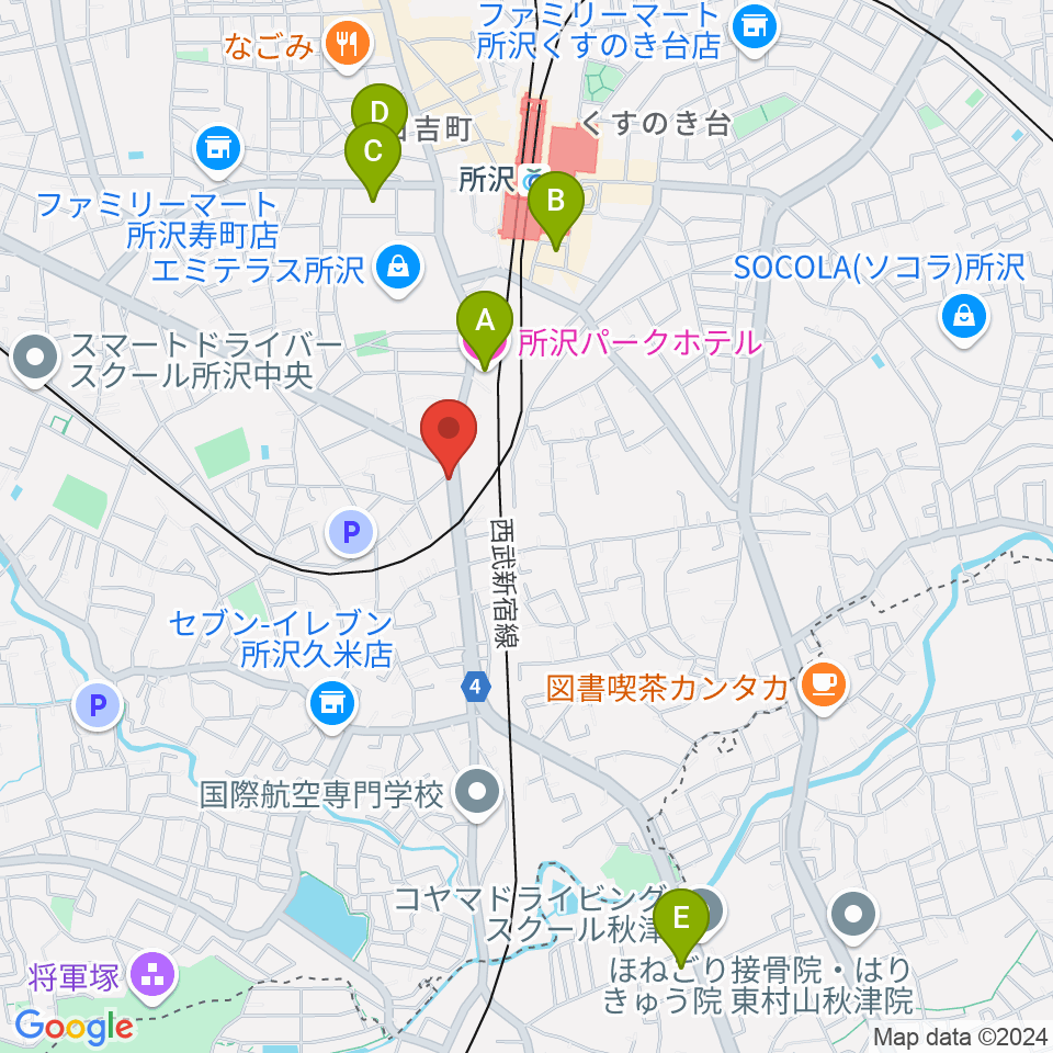 MTミュージックスクール周辺のホテル一覧地図