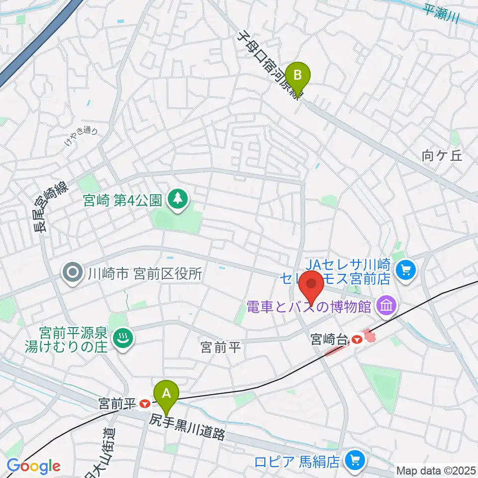音楽教室ミューゼ周辺のホテル一覧地図